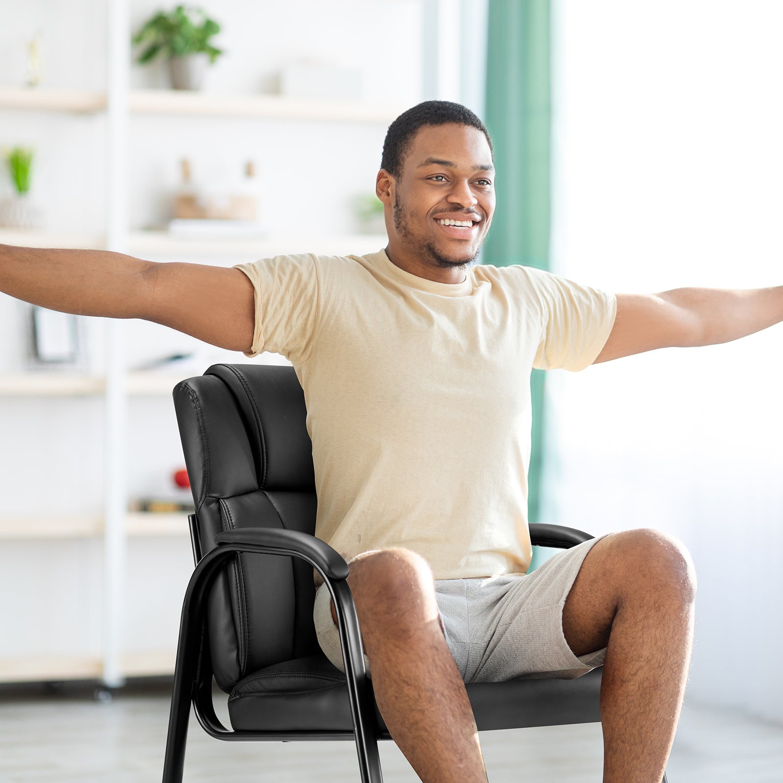 Ergonomic Elderly Chair with Padded Armrests