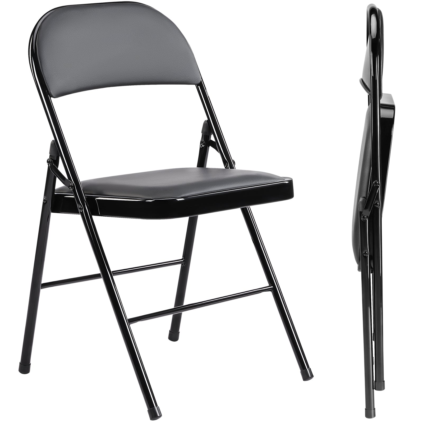 Premium Leather Upholstered Folding Chair