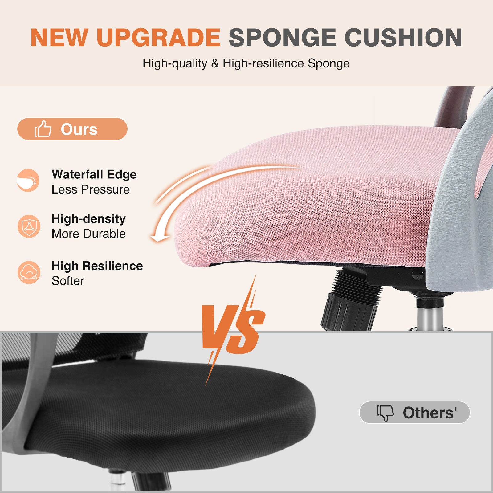 Adjustable Tall Office Chair with Foot Ring for Standing Desk