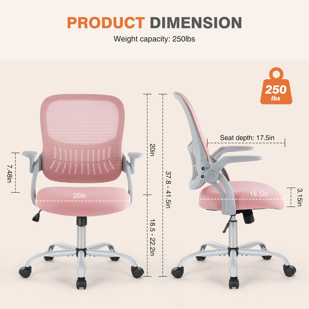 Adjustable Tall Office Chair with Foot Ring for Standing Desk
