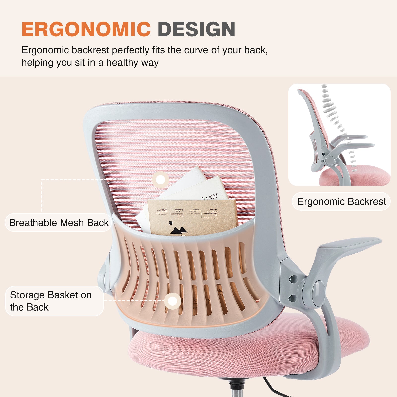 Adjustable Tall Office Chair with Foot Ring for Standing Desk
