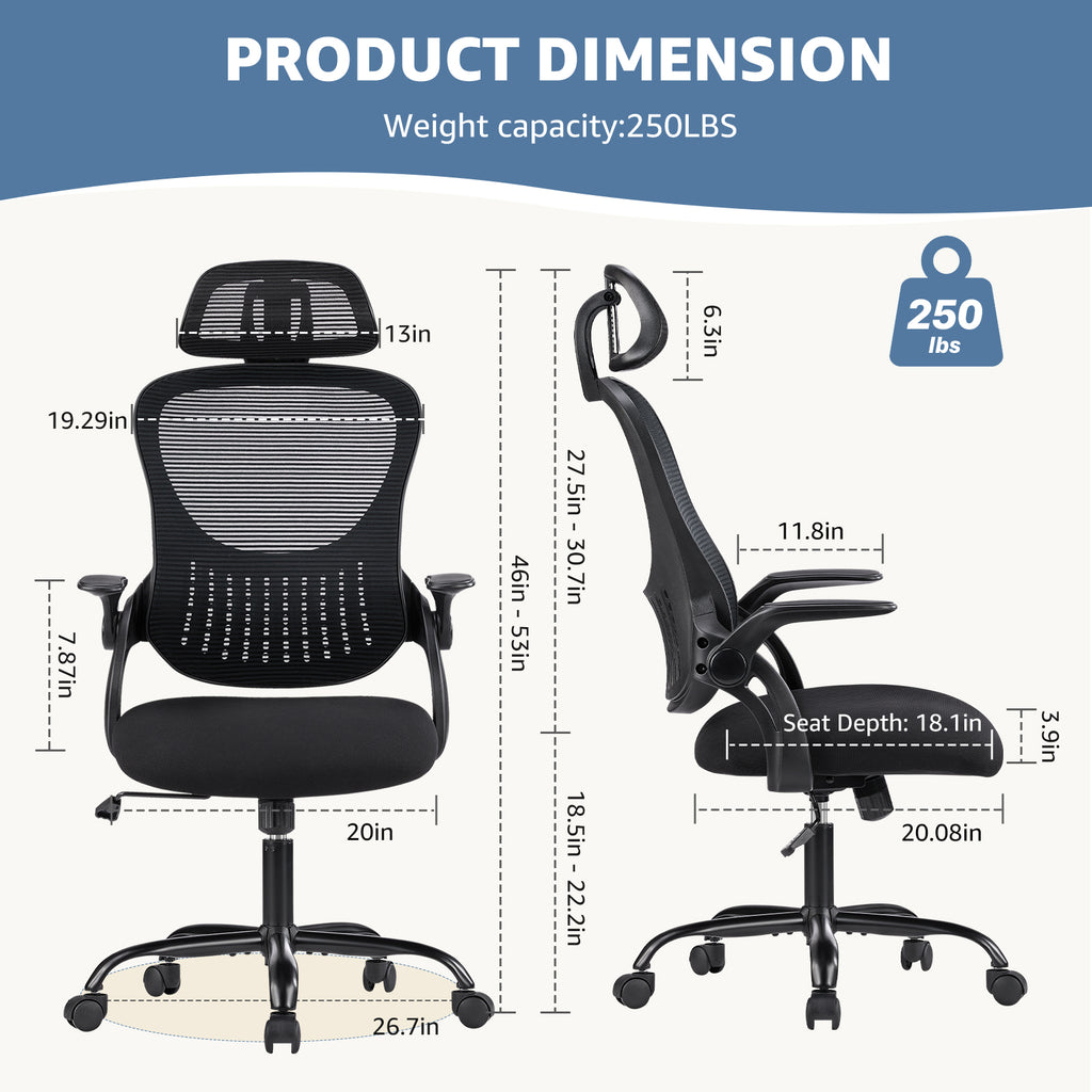 Ergonomic Office Computer Chair with Lumbar Support