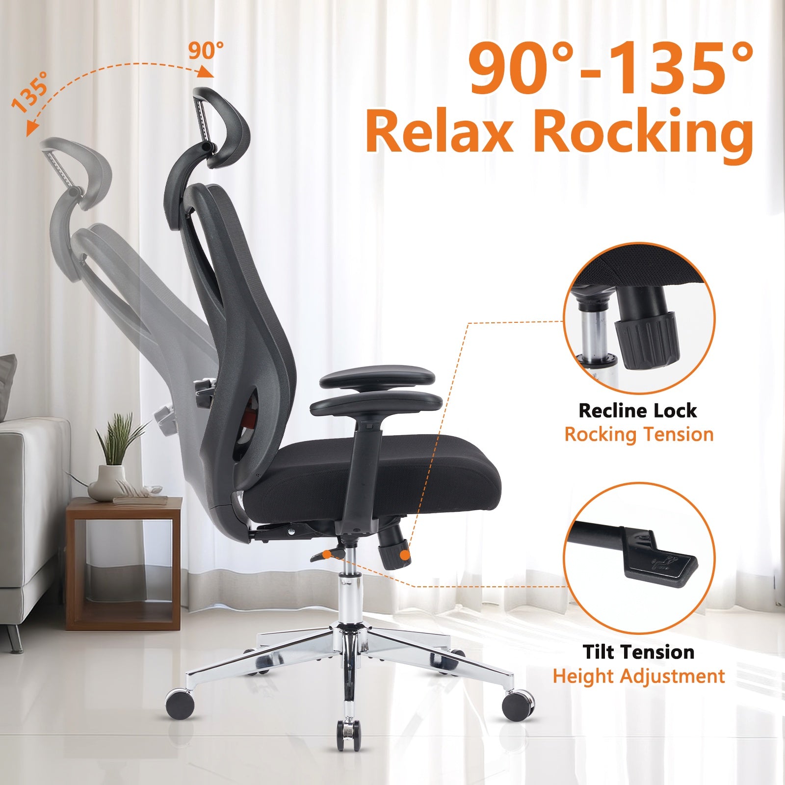 Premium Ergonomic Office Chair for Back Support