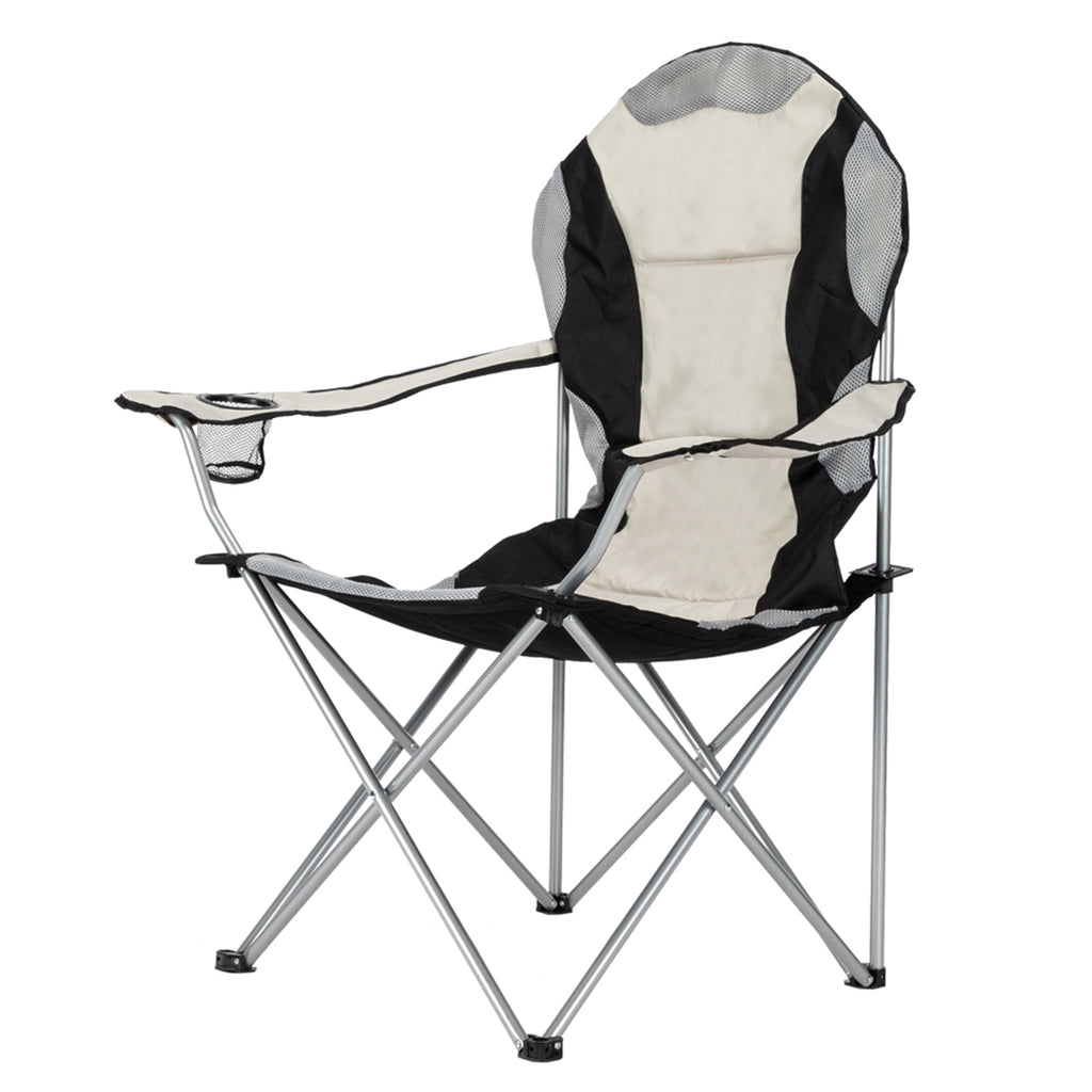 Portable Camping Chair with Grey Iron Frame