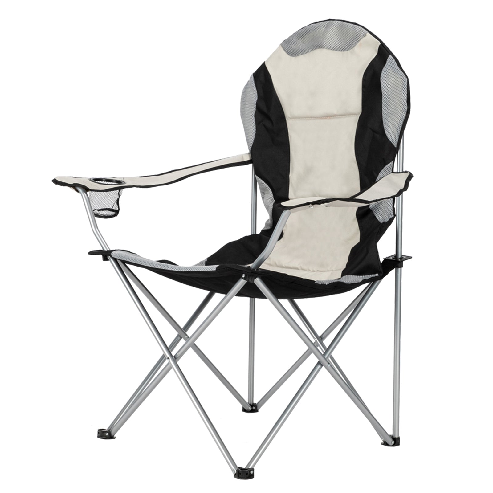 Portable Camping Chair with Grey Iron Frame
