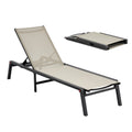 Foldable Outdoor Chaise Lounge Chair with 5 Adjustable Positions