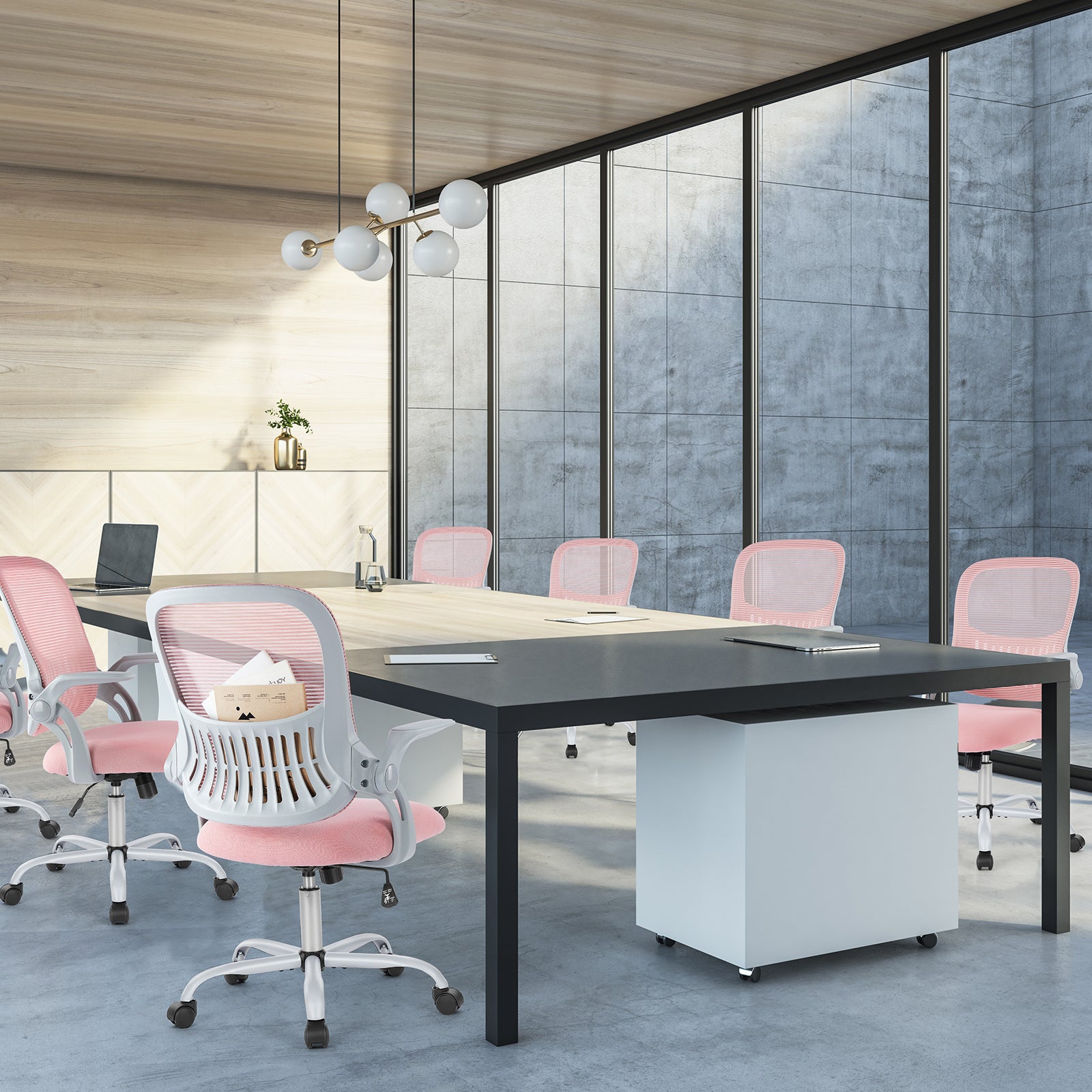 Adjustable Tall Office Chair with Foot Ring for Standing Desk
