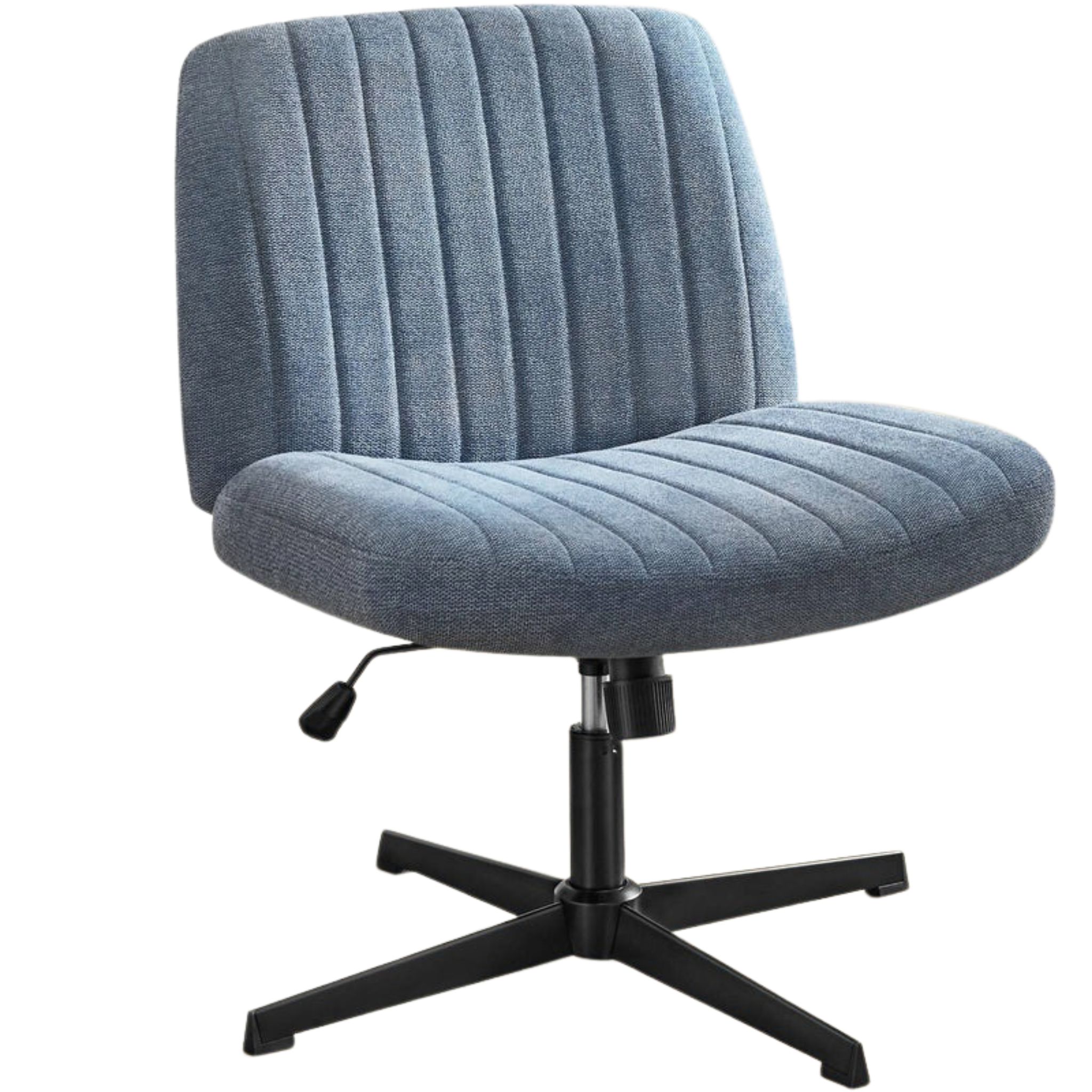 Cross-Legged Armless Swivel Office Chair Without Wheels