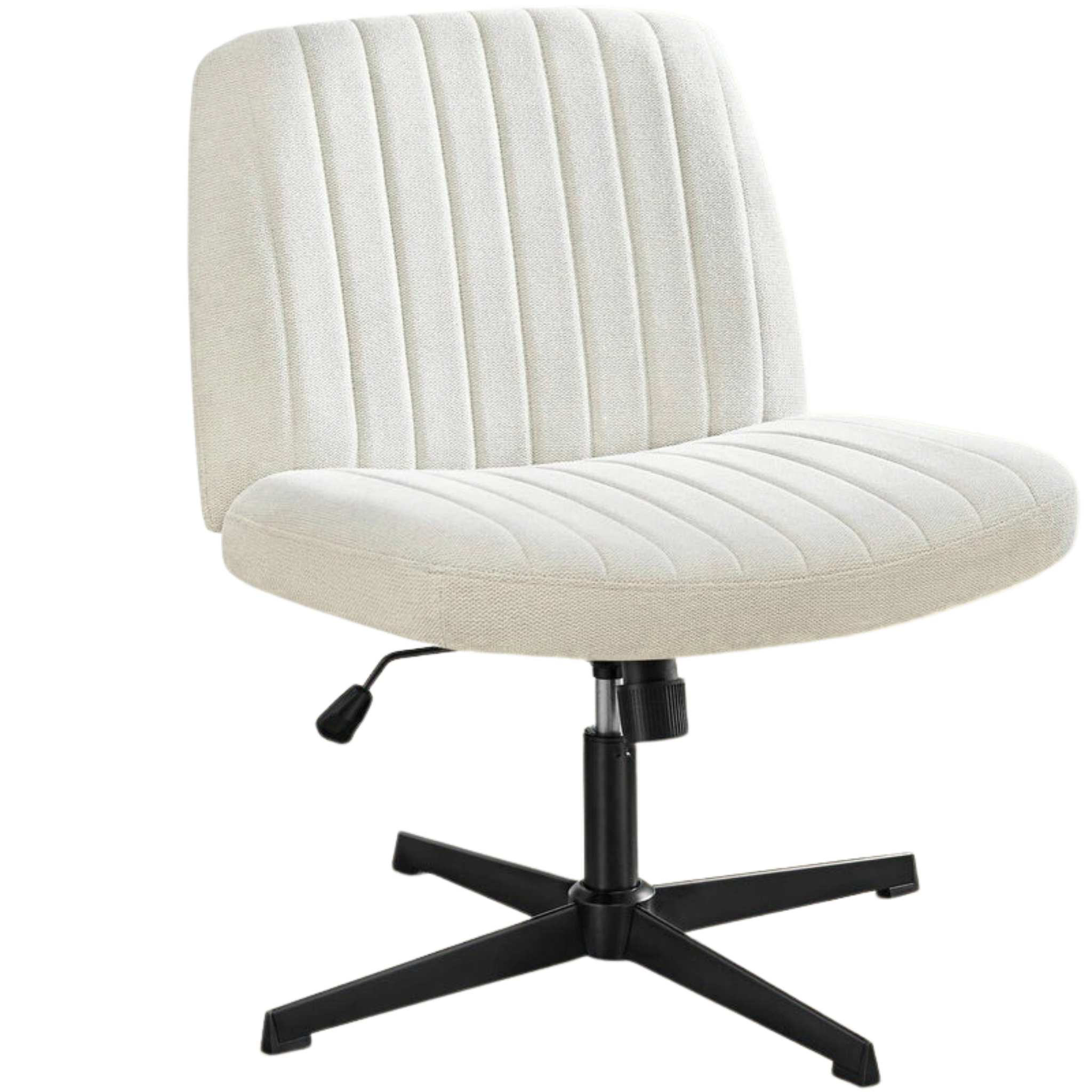 Cross-Legged Armless Swivel Office Chair Without Wheels